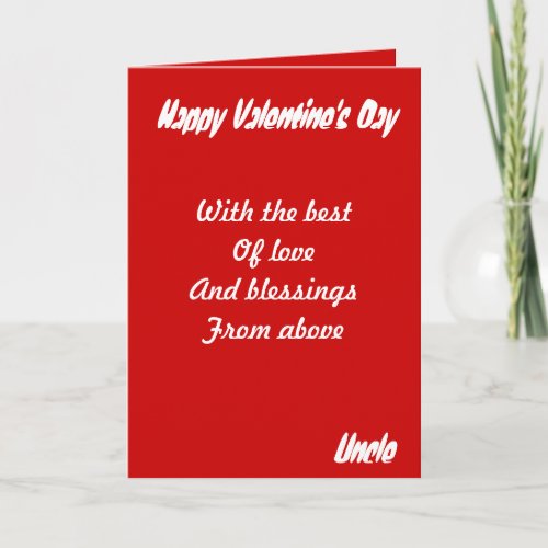 Uncle valentines day greeting cards