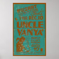 Uncle Vanya Vintage Theater Poster