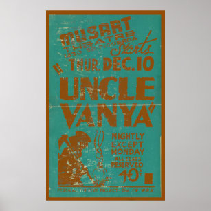 Uncle Vanya Vintage Theater Poster