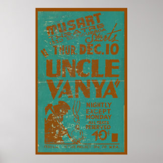 Uncle Vanya Vintage Theater Poster