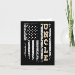 Uncle Vintage American Flag Fathers Day 4th Of Jul Card