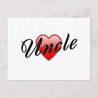 Uncle with Heart Graphic Postcard
