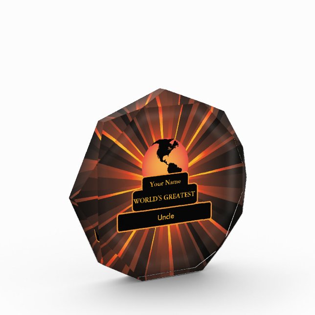 Uncle World's Greatest Custom Gold Award (Left)