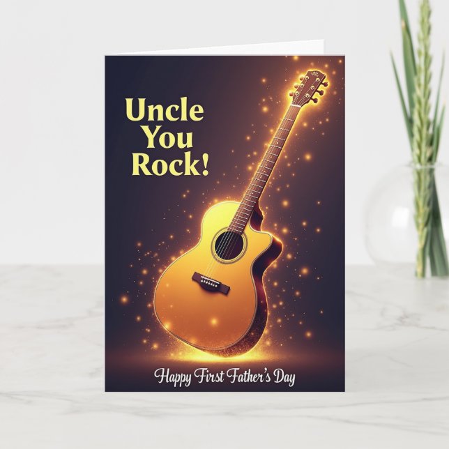 Uncle You Rock Fathers Day Card (Front)