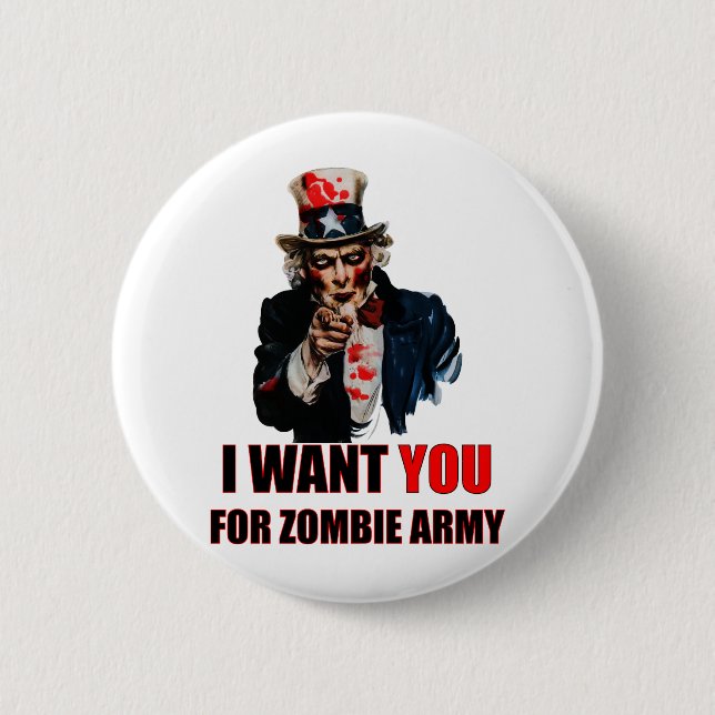 Uncle Zombie Button (Front)