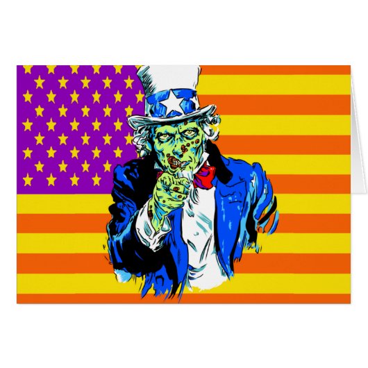 Uncle Zombie Sam Cards (Front Horizontal)