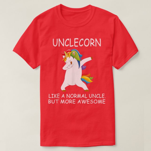 Unclecorn Dabbing Unicorn Funny Uncle Unicorn Chri T-Shirt (Design Front)