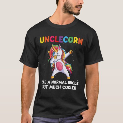 Unclecorn Uncle Unicorn Birthday Family Matching B T_Shirt