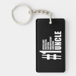 Uncles Birthdays Gifts : Number One Uncle Keychain
