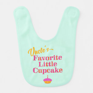 Uncle's Favorite Little Cupcake Baby Bib