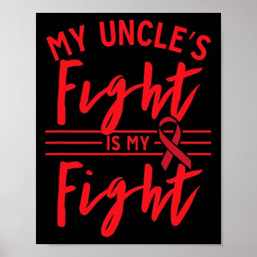 Uncles Fight Is My Fight Blood Cancer Awareness 1 Poster