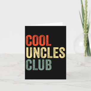 Uncles Shirt Vintage Cool Uncles Club Funny Father Card