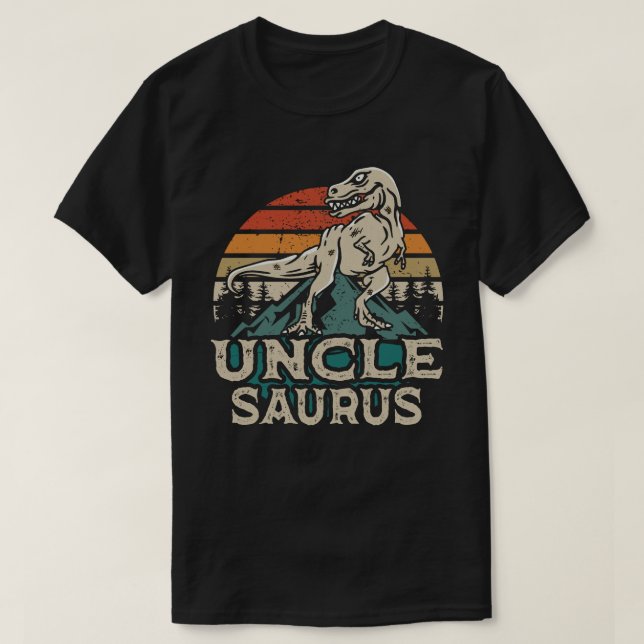 Unclesaurus Dinosaur Uncle Saurus Father's Day T-Shirt (Design Front)