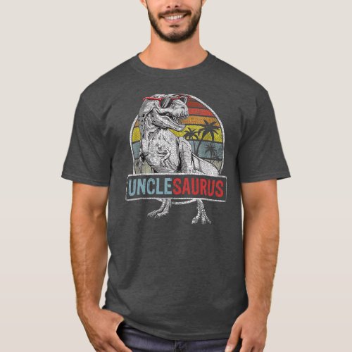 Unclesaurus Funny T Rex Dinosaur Uncle saurus T_Shirt