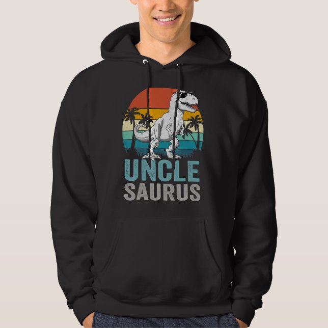 Unclesaurus Rex Dinosaur Uncle Saurus Family Match Hoodie (Front)