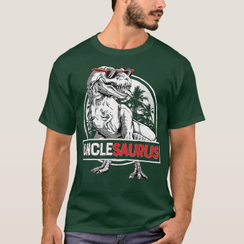 Unclesaurus T rex Dinosaur Men Uncle Saurus Family T_Shirt