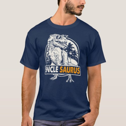 Unclesaurus T rex Dinosaur Men Uncle Saurus T_Shirt