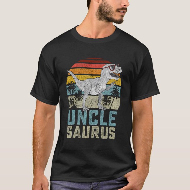 Unclesaurus T Rex Dinosaur Uncle Saurus Family T-Shirt (Front)
