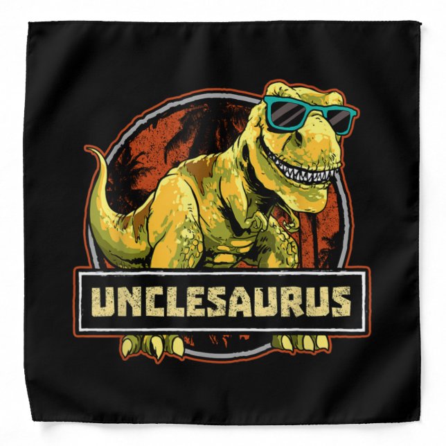 Unclesaurus T rex Uncle Saurus Dinosaur Bandana (Front)