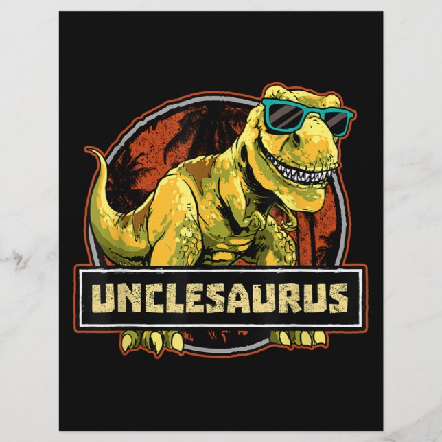 Unclesaurus T rex Uncle Saurus Dinosaur Flyer (Front)