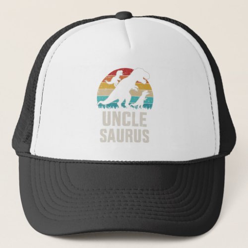 Unclesaurus vintage dinosaur uncle fathers day trucker hat