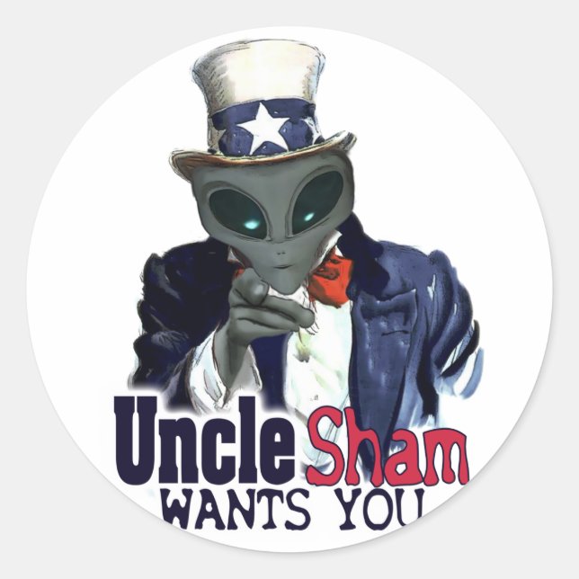 UncleShamWantsYou Classic Round Sticker (Front)