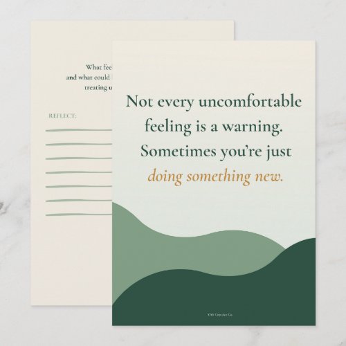 Uncomfortable Is Not a Warning | Reflection Invitation