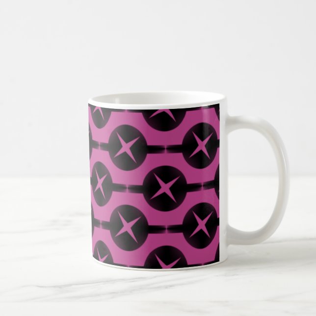 Uncommon Circles Mug, Fuchsia Coffee Mug (Right)