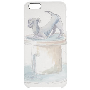 Uncommon IPhone 6/6s Clear "Watercolor Dog/London" 6 Plus Case