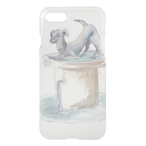 Uncommon IPhone 7 Clear Watercolor Dog iPhone SE87 Case