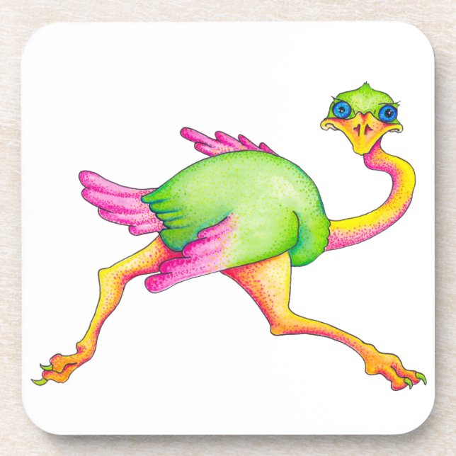 Uncommon Ostrich Beverage Coaster (Front)