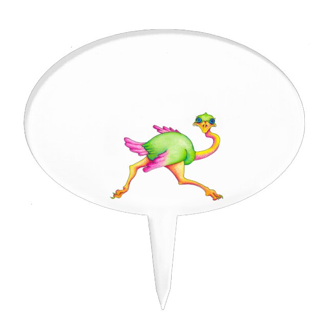 Uncommon Ostrich Cake Topper (Front)