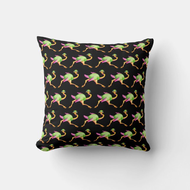 Uncommon Ostrich Throw Pillow (Front)