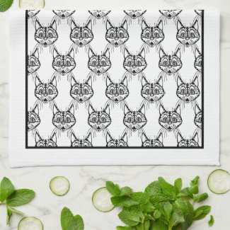 Surprised Cat Kitchen Towel
