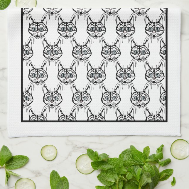 UncommonlyCreative™ "Kitty Surprise" Kitchen Towel (Folded)