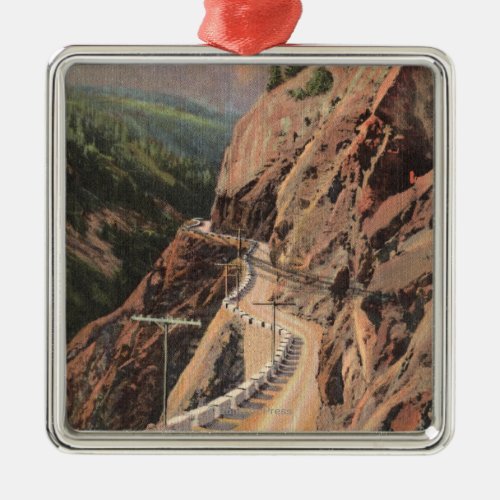 Uncompahgre Gorge and Million Dollard Highway Metal Ornament