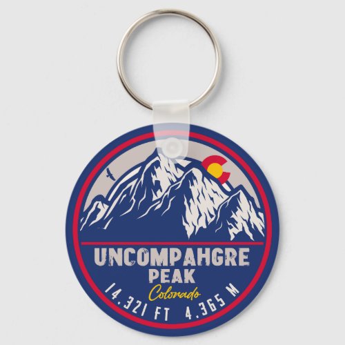 Uncompahgre Peak Colorado 14ers Vintage Souvenirs Keychain