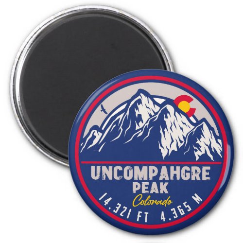 Uncompahgre Peak Colorado 14ers Vintage Souvenirs Magnet