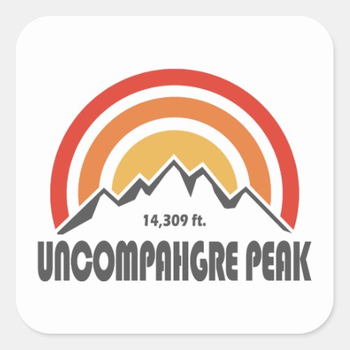 Uncompahgre Peak Square Sticker