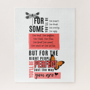 Unconditional love & acceptance friendship quote  jigsaw puzzle