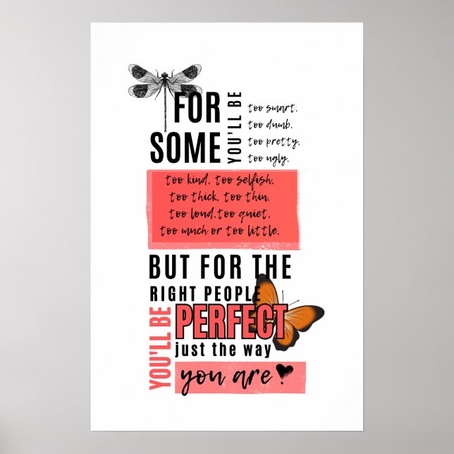 Unconditional love & acceptance friendship quote  poster (Front)