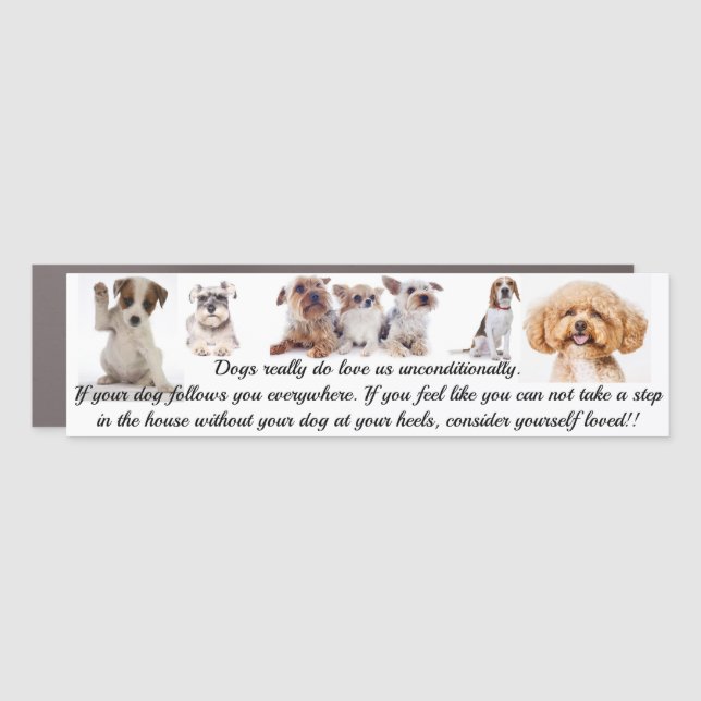 "Unconditional Love" Car Magnet (Front)