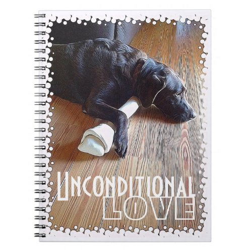 Unconditional Love Chocolate Labrador Retriever Notebook