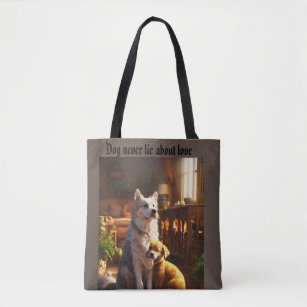 "Unconditional Love: Dogs Never Lie" Tote Bag