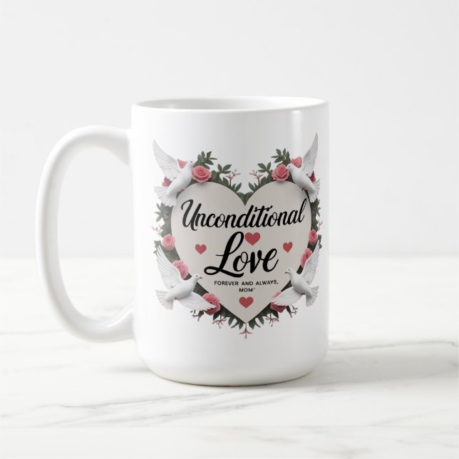 Unconditional Love – Forever & Always, Mom  Coffee Mug (Left)