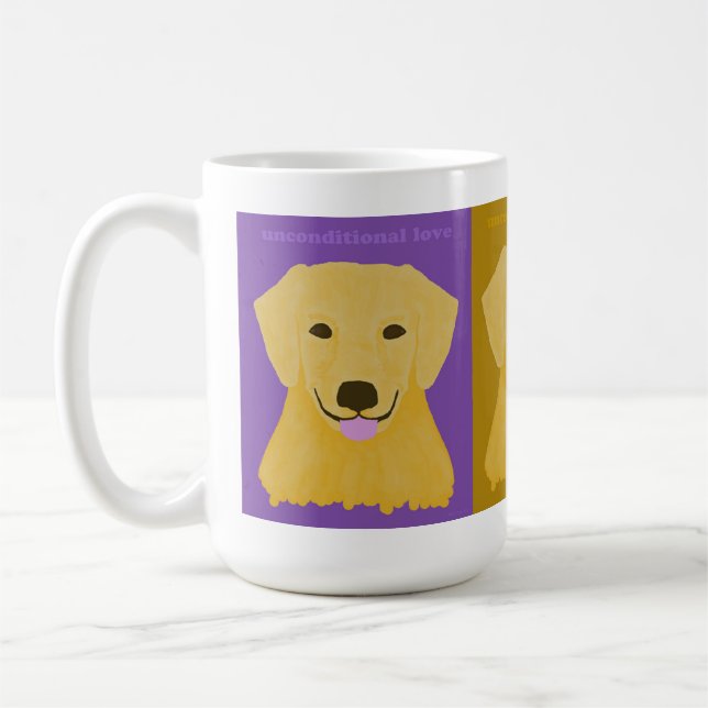 Unconditional Love Golden Retriever Coffee Mug (Left)