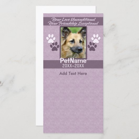 Unconditional Love Pet Sympathy Custom (Front/Back)