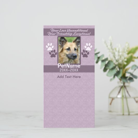 Unconditional Love Pet Sympathy Custom (Standing Front)