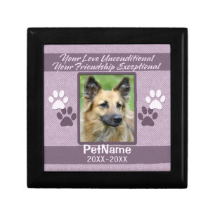 Unconditional Love Pet Sympathy Custom Keepsake Box