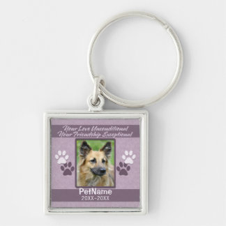 Unconditional Love Pet Sympathy Custom Keychain
